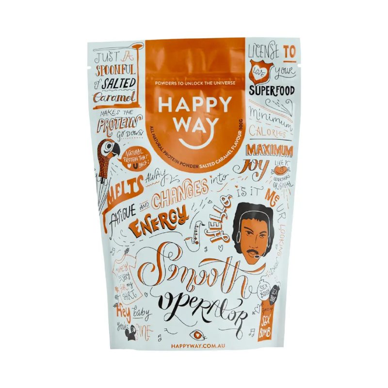 Happy Way Whey Protein Powder Salted Caramel 500g