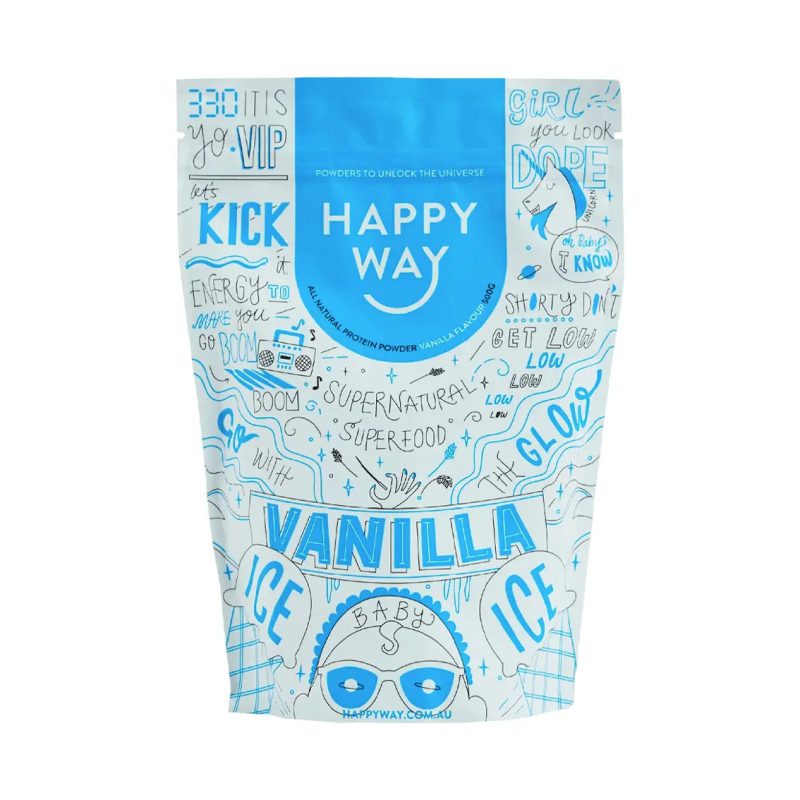 Happy Way Whey Protein Powder Vanilla 1kg 1