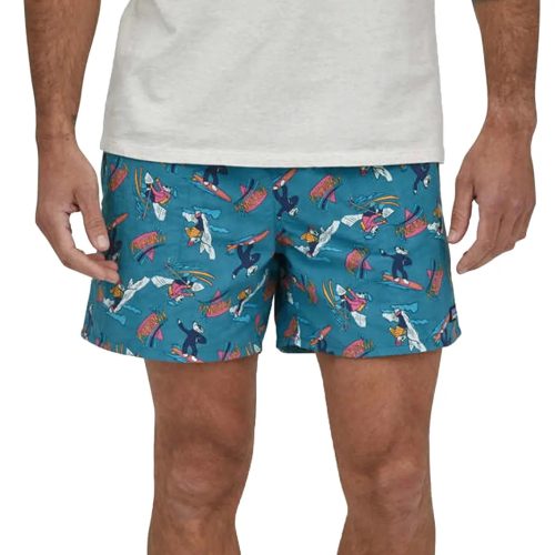 Men sPatagoniaBaggiesShorts5Inch Mr.Badger WavyBlue 2