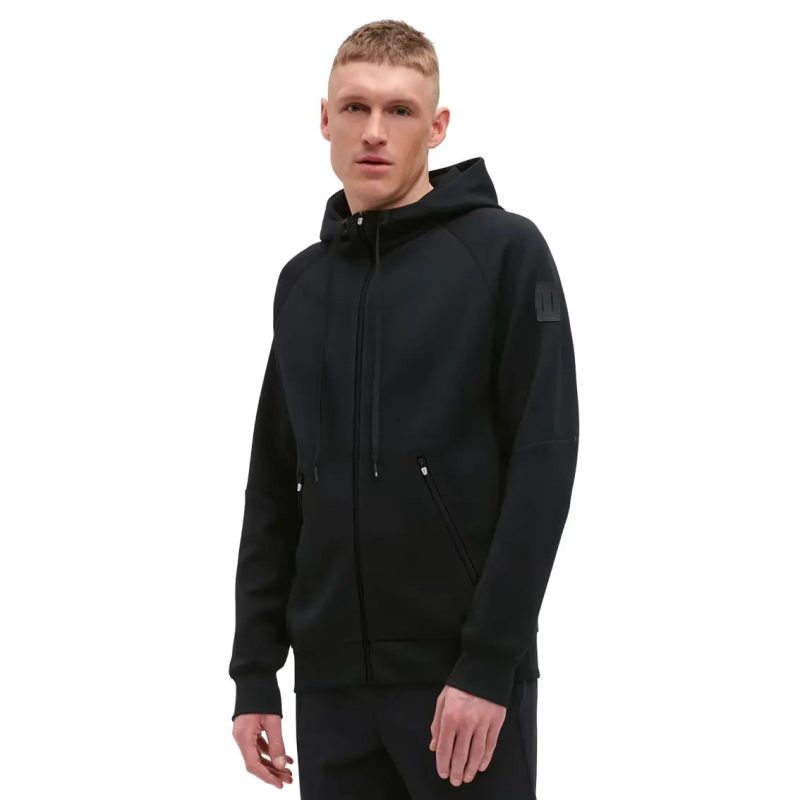 Mens On Running Zipped Hoodie Black1