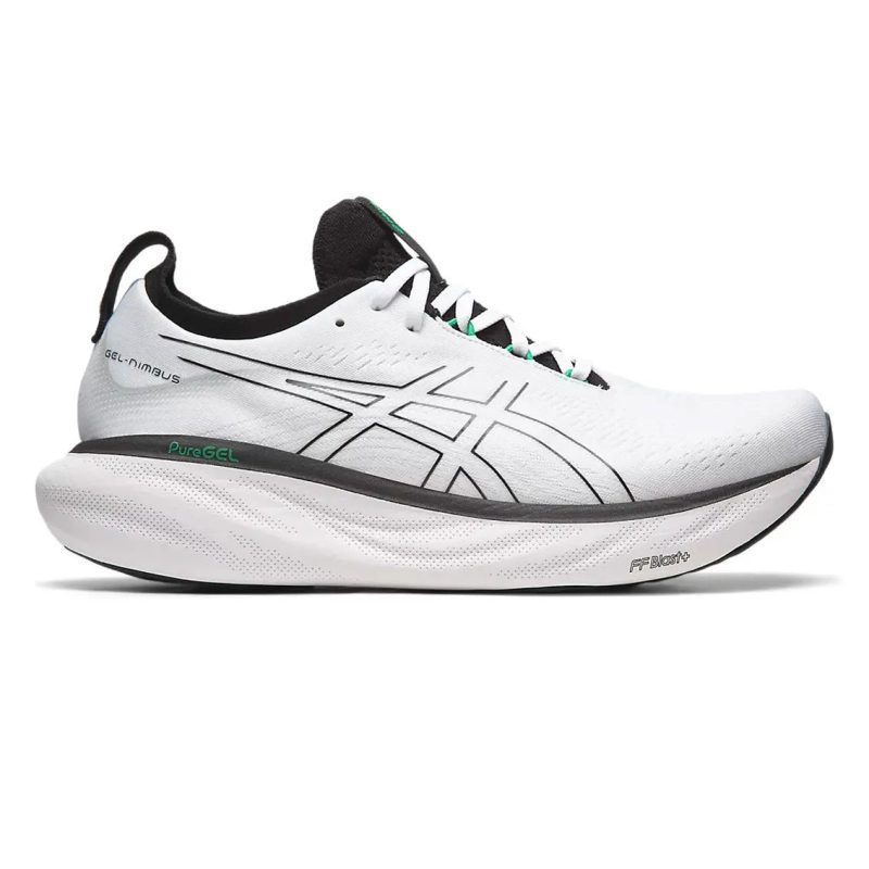 MensASICSGel Nimbus25 White Black