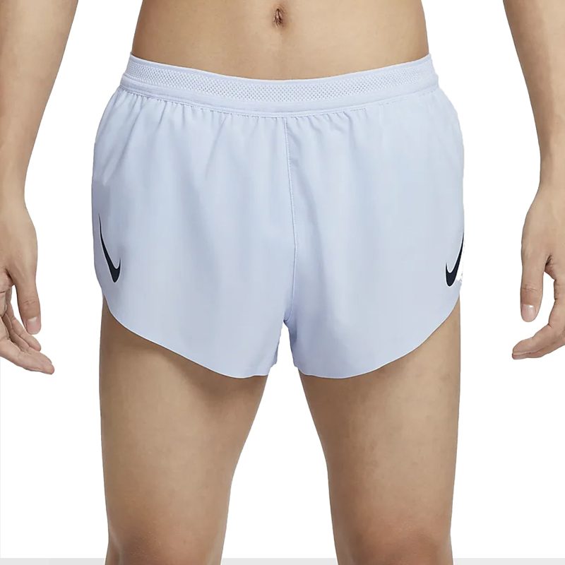 MensNikeAeroSwiftDri FITADV2InchBrief LinedRunningShorts FootballGrey