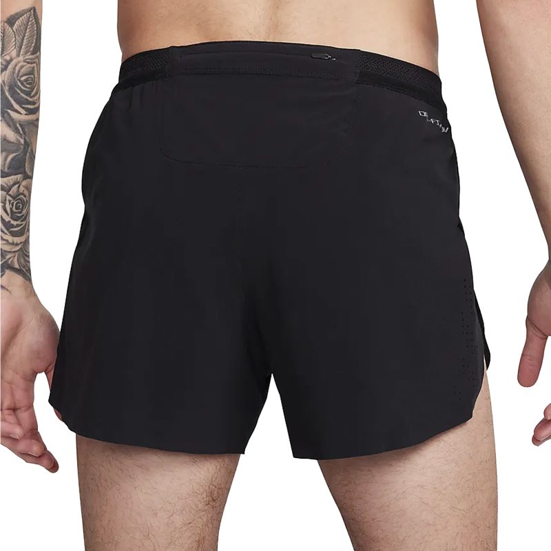 MensNikeAeroSwiftDri FITADV4InchBrief LinedRunningShorts Black 3