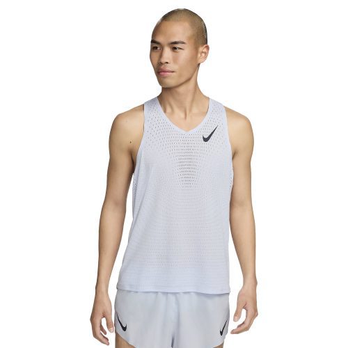 MensNikeAeroSwiftDri FITADVRunningSinglet FootballGrey DarkObsidian