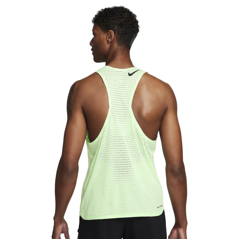 MensNikeAeroswiftDri FITADVRunningSinglet VapourGreen Black 2