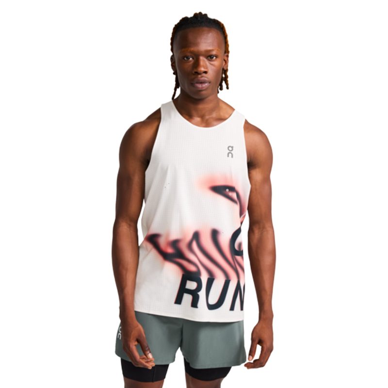 MensONRunningPaceTank UndyedWhite 1