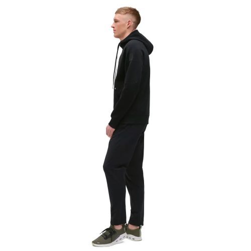 MensOnRunningZippedHoodie Black5