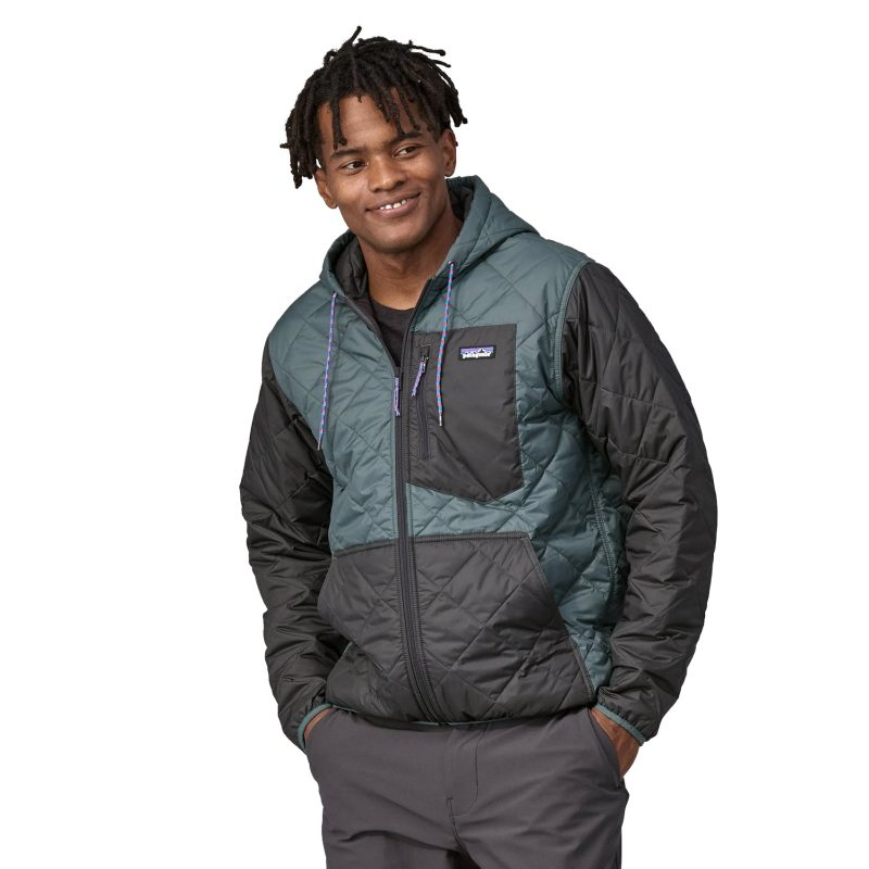 MensPatagoniaDiamondQuiltedBomberHoodie NouveauGreen 2