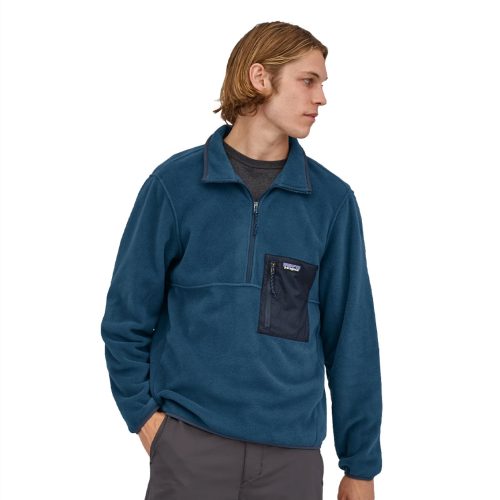 MensPatagoniaMicrodiniHalf ZipFleecePullover TidalBlue 2