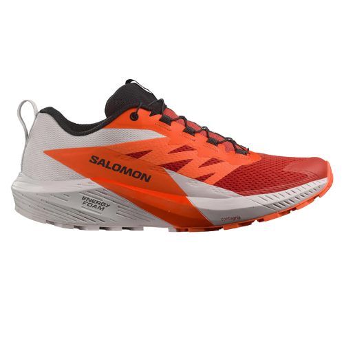 MensSalomonSenseRide5 LunarRock ShockingOrange FieryRed 1