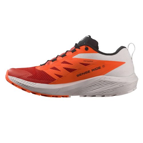 MensSalomonSenseRide5 LunarRock ShockingOrange FieryRed 3