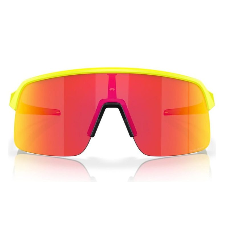 OakleySutroLiteRunningSunglasses MatteYellow PrizmRubyMirror 2