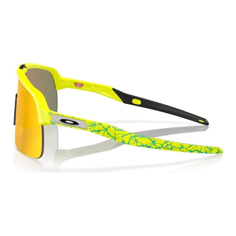 OakleySutroLiteRunningSunglasses MatteYellow PrizmRubyMirror 3