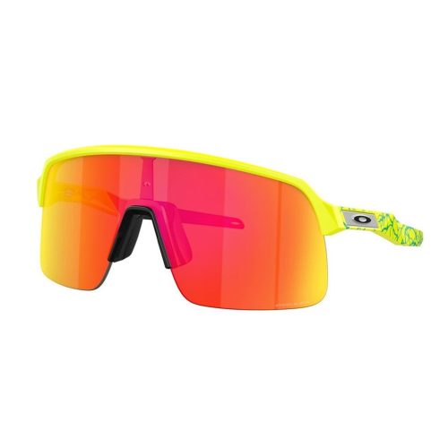 OakleySutroLiteRunningSunglasses MatteYellow PrizmRubyMirror