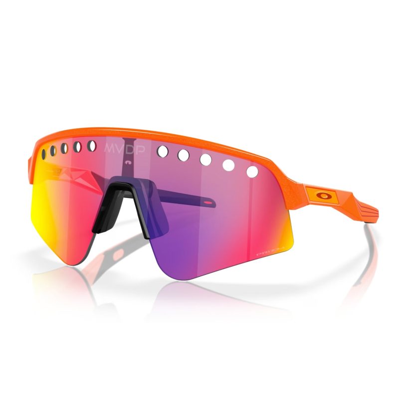 OakleySutroLiteSweepRunningSunglasses MVDPOrangeSparkle PrizmRoad