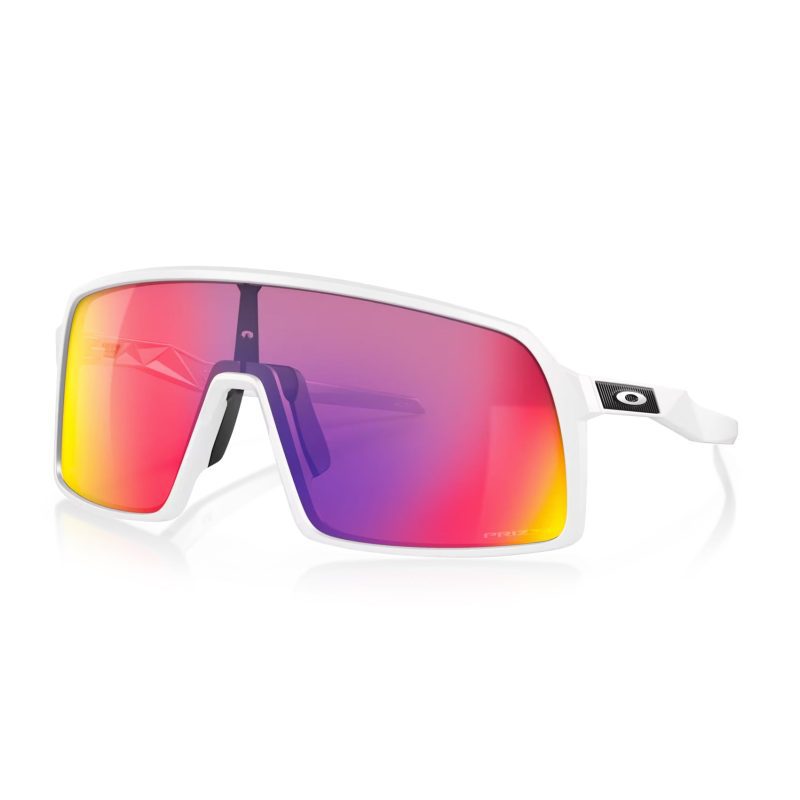 OakleySutroRunningSunglasses MatteWhite PrizmRoad