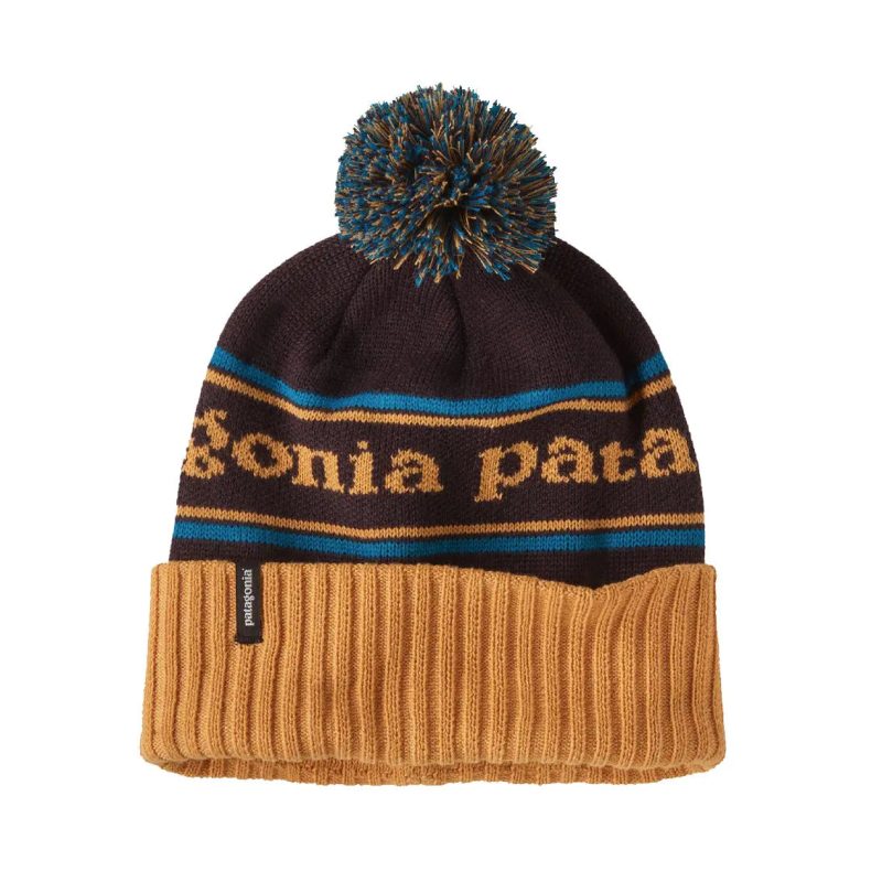 PatagoniaPowderTownBeanie ParkStripe DriedMango 1