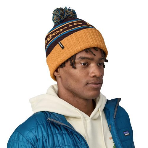 PatagoniaPowderTownBeanie ParkStripe DriedMango 2