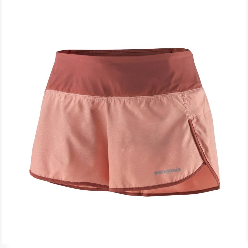 PatagoniaWomensStriderPro3.5IncjRunShort MonkeyFlowerEmboss SunfadePink