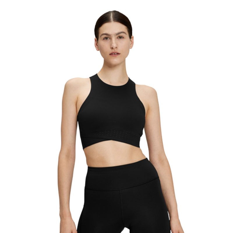 Women sOnRunningRaceCropTop Black Eclipse