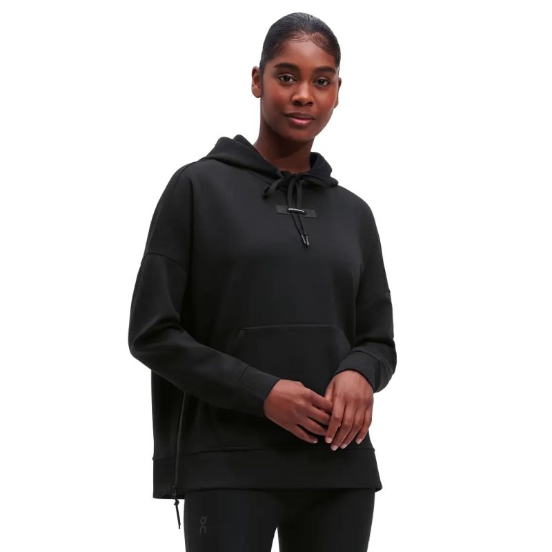 Womens On Running Hoodie Black 1