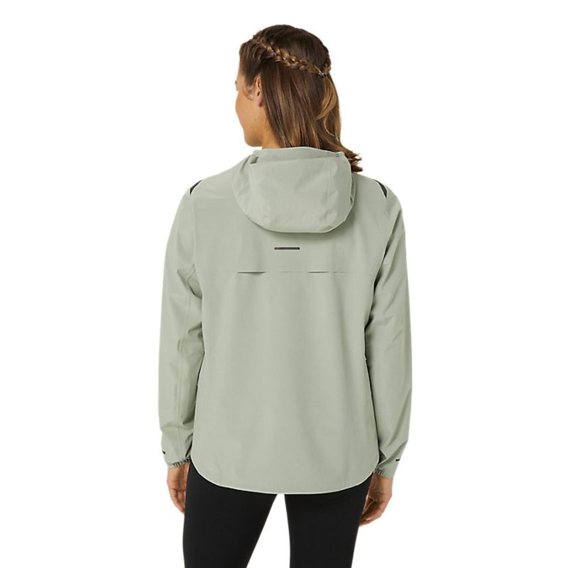 WomensASICSAccelerateWaterproof2.0Jacket OliveGrey 2