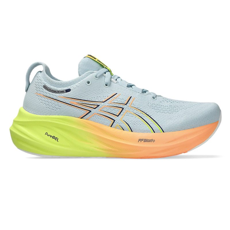 WomensASICSGel Nimbus26Paris CoolGrey SafetyYellow 1