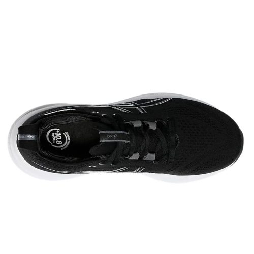 WomensASICSGel Nimbus26 Wide Black GraphiteGrey 2