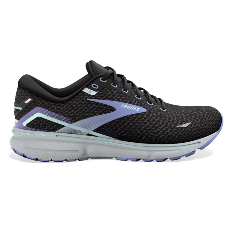 WomensBrooksGhost15 Black Jacaranda Salt