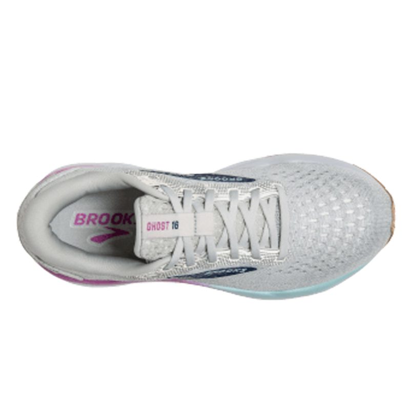 WomensBrooksGhost16 White Grey EstateBlue 2