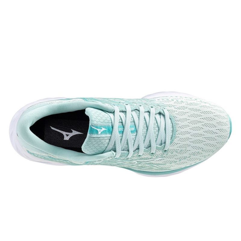 WomensMizunoWaveInspire20 EggshellBlue White BlueTurquoise 2