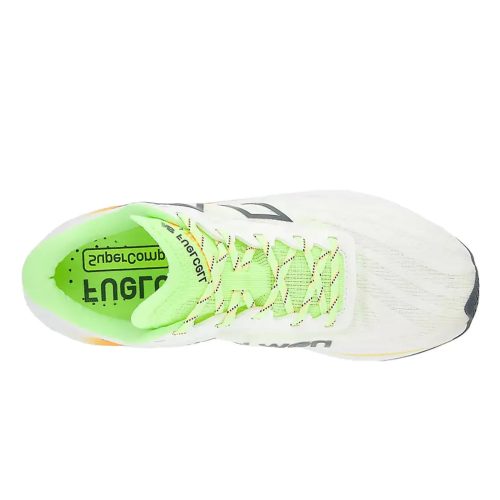 WomensNewBalanceFuelcellSupercompTrainerv2 White BleachedLimeGlo HotMango 2