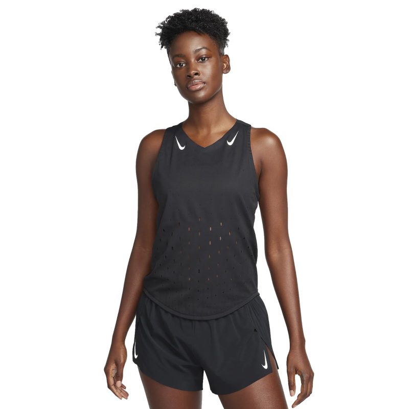 WomensNikeAeroswiftDriFitADVSinglet Black 1