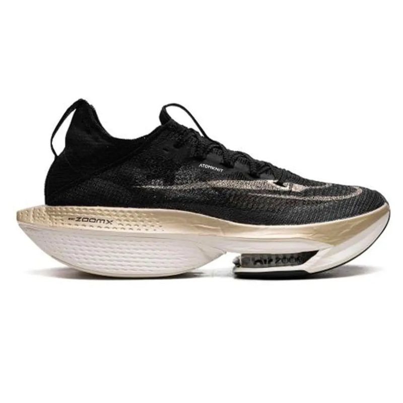 WomensNikeAirZoomAlphaflyNext 2 Black Sail Gold