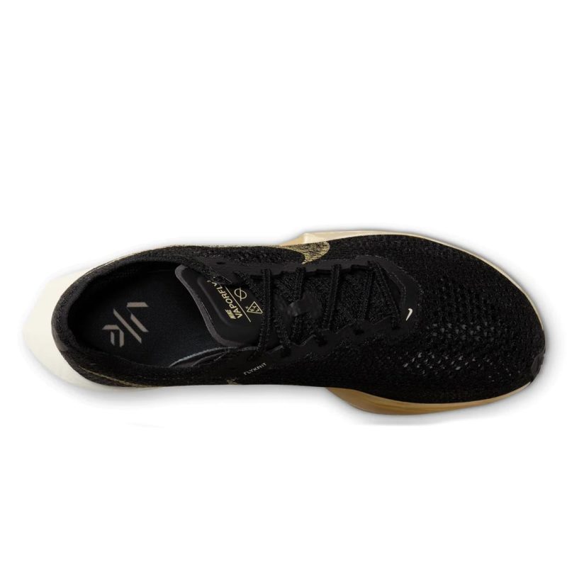 WomensNikeZoomXVaporflyNext 3 Black MetallicGold 2