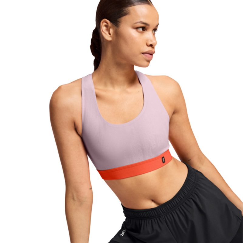 WomensONRunningPaceBra Mauve Flame 3