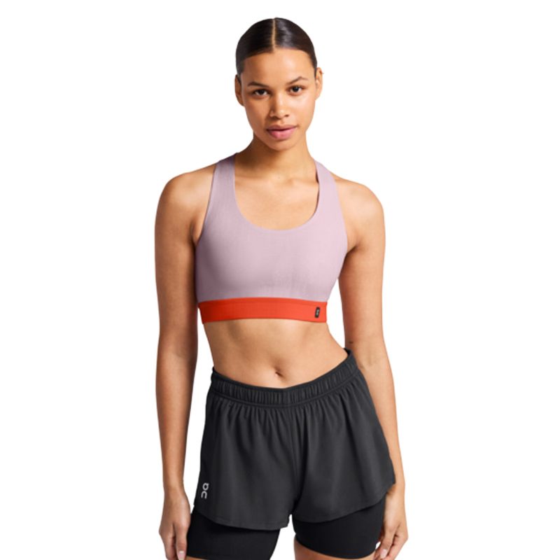 WomensONRunningPaceBra Mauve Flame