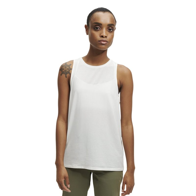 WomensOnRunningActiveTank White