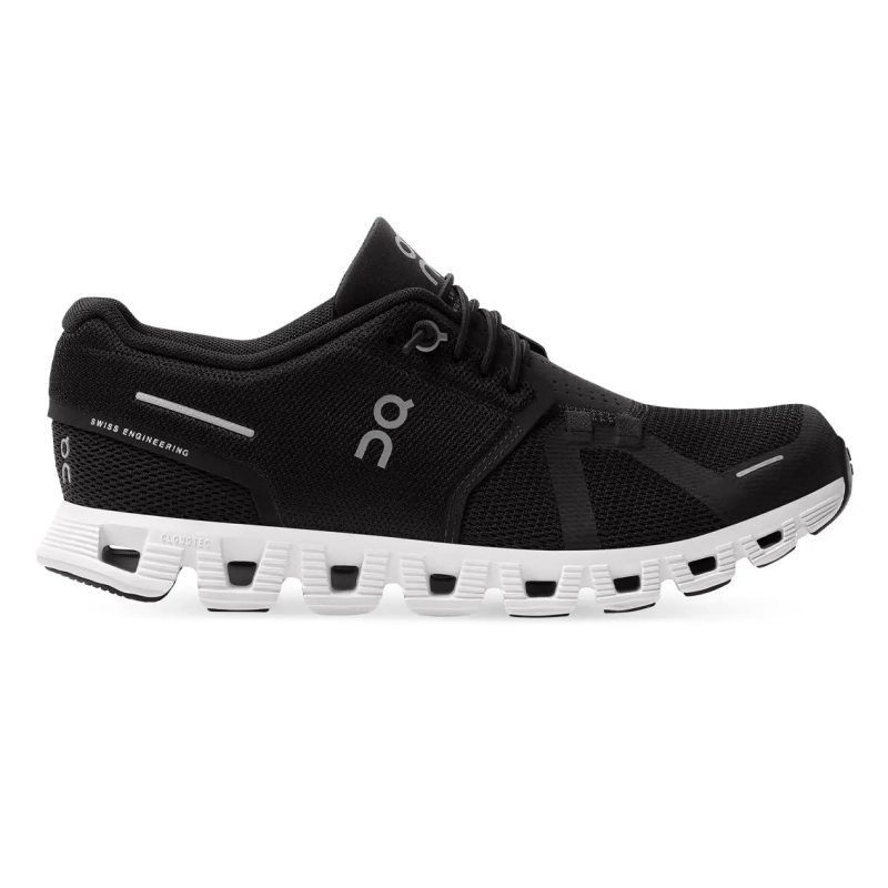 WomensOnRunningCloud5 Black White 1