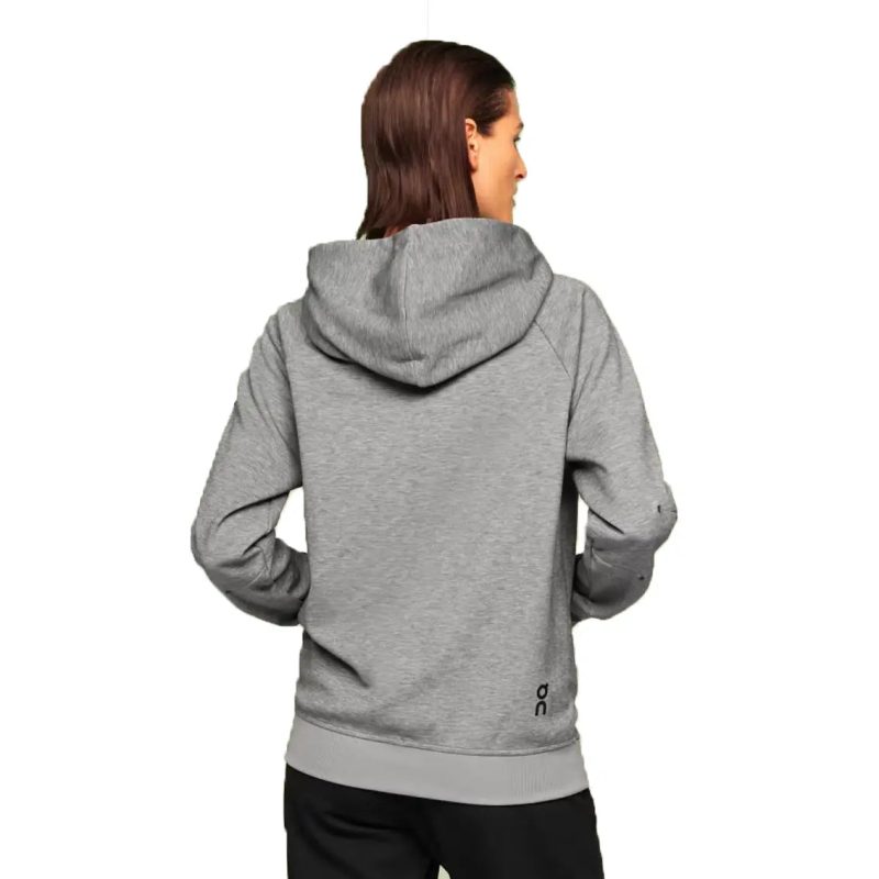 WomensOnRunningZippedHoodie Grey3