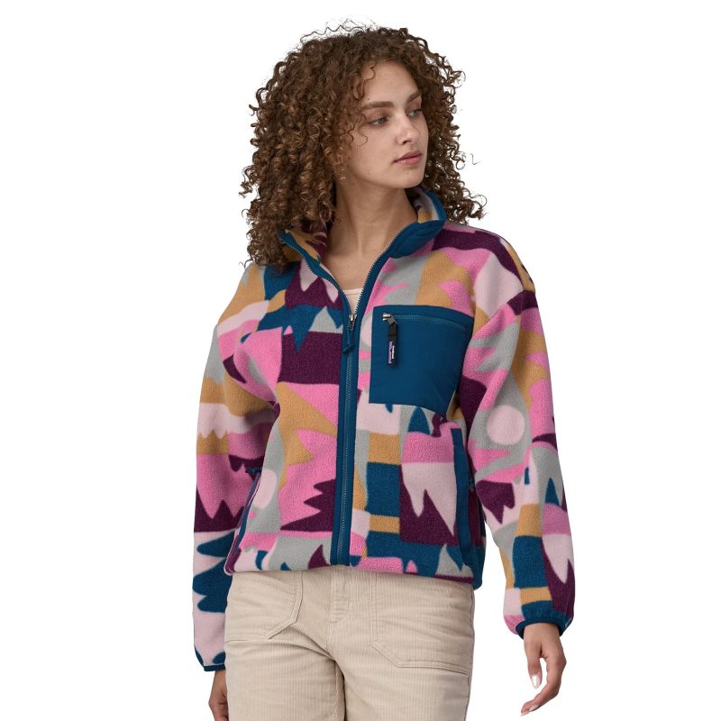 WomensPatagoniaSynchillaFleeceJacket Frontera MarblePink