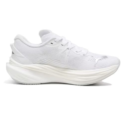 WomensPumaDeviateNITRO3 PUMAWhite FeatherGray PUMASilver 3