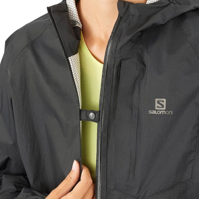 WomensSalomonWaterproofBonattiJacket Black 4