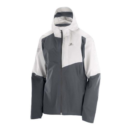 WomensSalomonWaterproofBonattiJacket ebony white