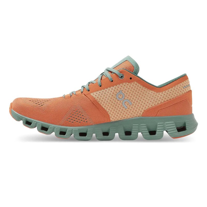 mens on cloud x orange sea pace athletic 04